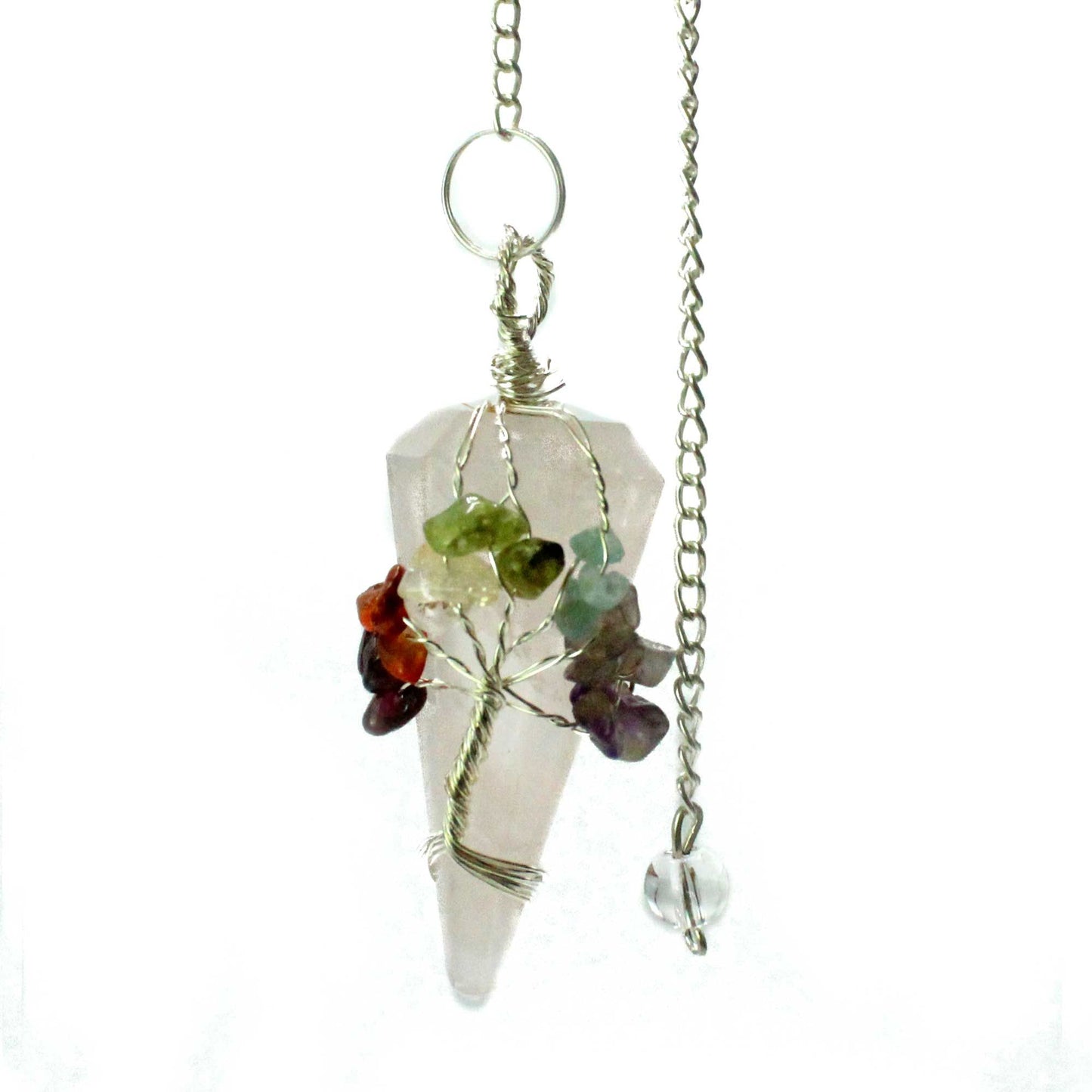 Pendule magique — Sept chakras · Quartz rose