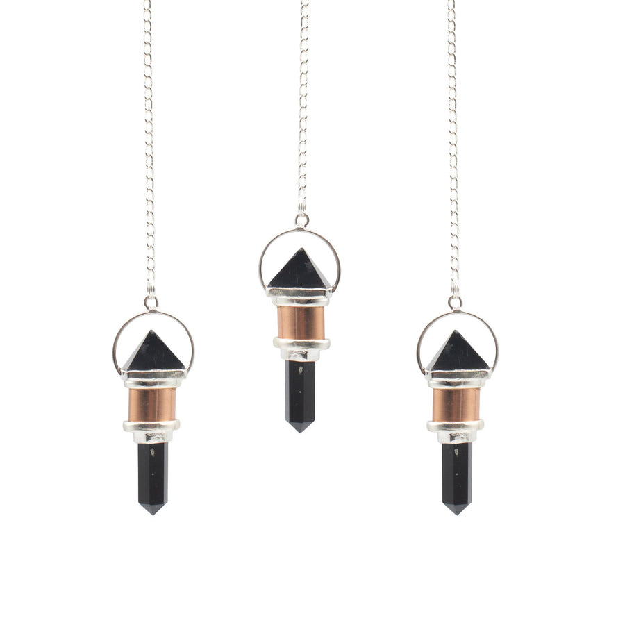 Pendule Veilleur nocturne — Cuivre · Obsidienne