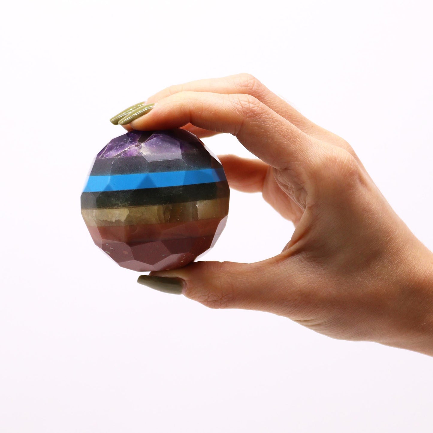 Sphère de soin sur socle — Sept chakras
