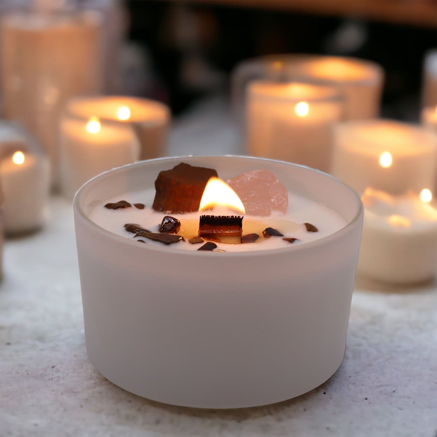 Bougies de cristal de chakra — Chakra sacré