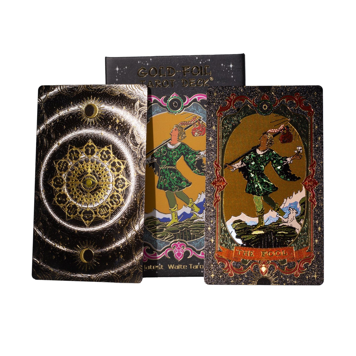 Jeu de cartes de tarot à feuille d’or
