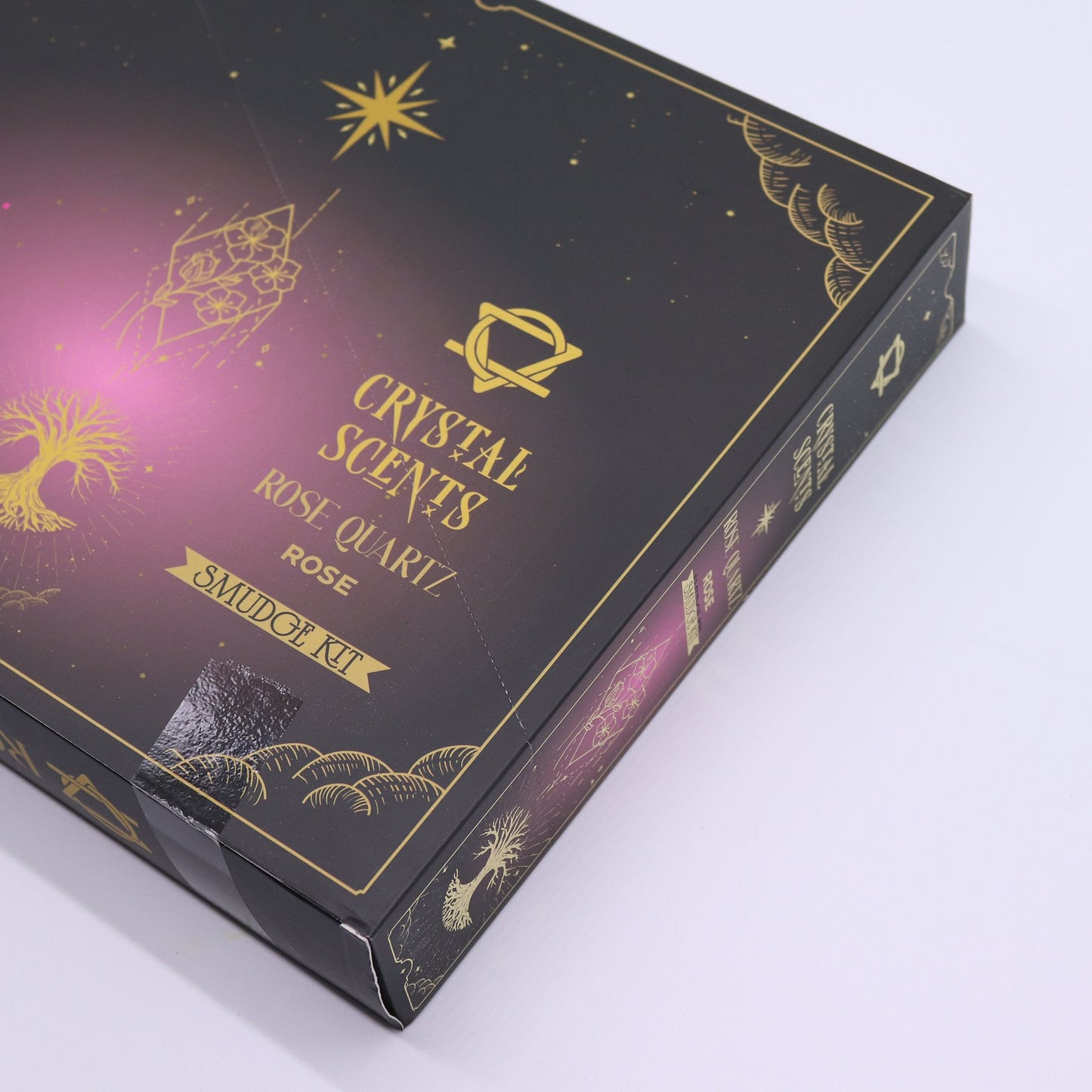 Fagot de fumigation à cristal de quartz rose — Rose