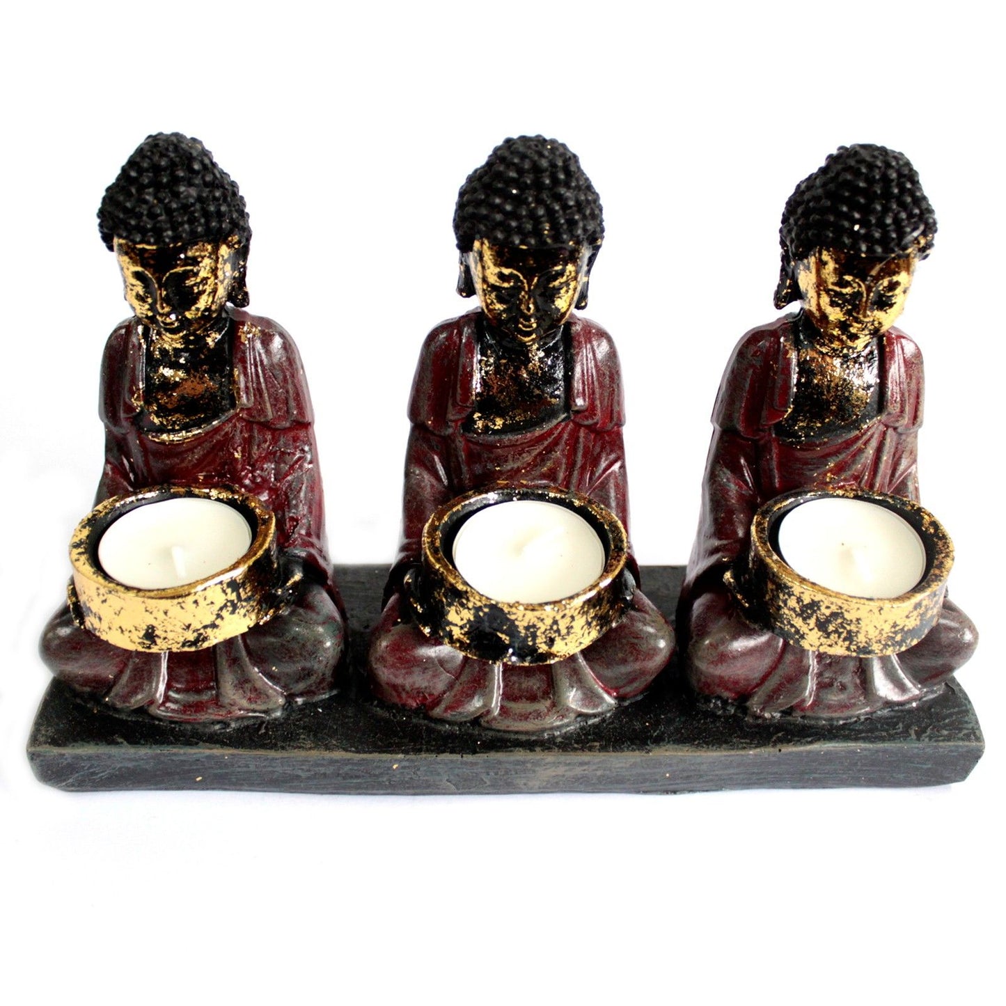 Bouddha ancien — Bougeoir à trois votives