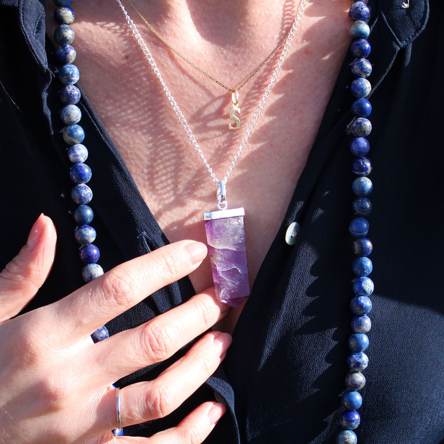 Pendentif plat — Améthyste