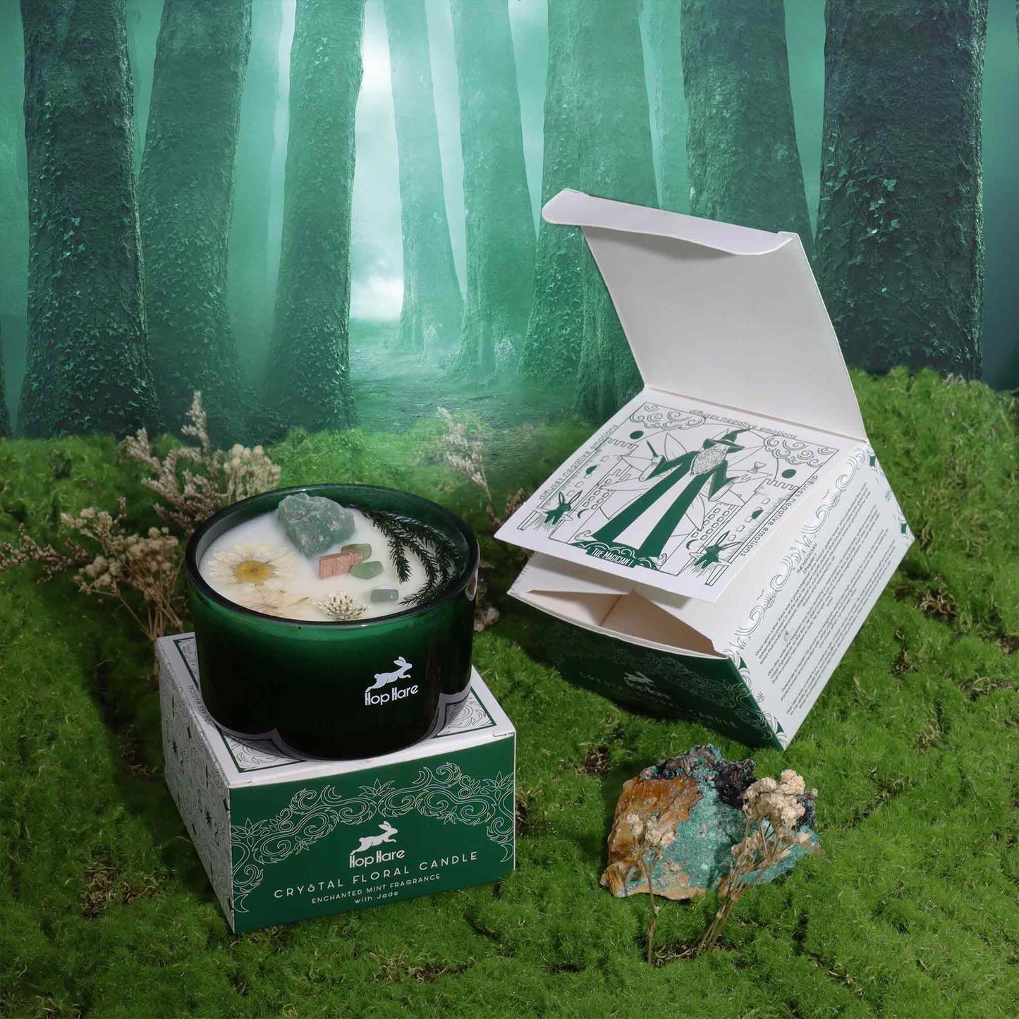 Bougie fleur magique de cristal — Le Mage