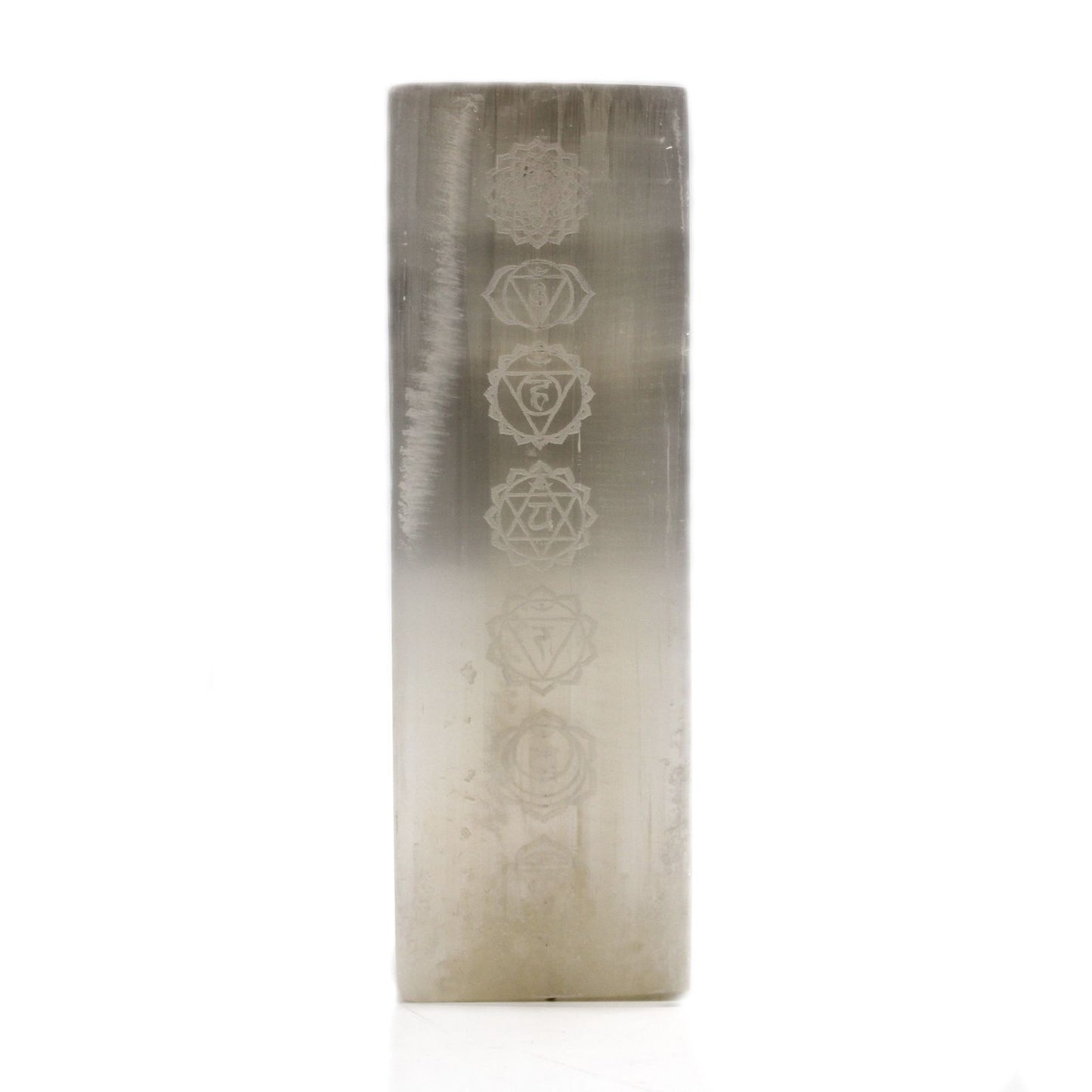Lampe bloc de sélénite — Chakra · 25cm
