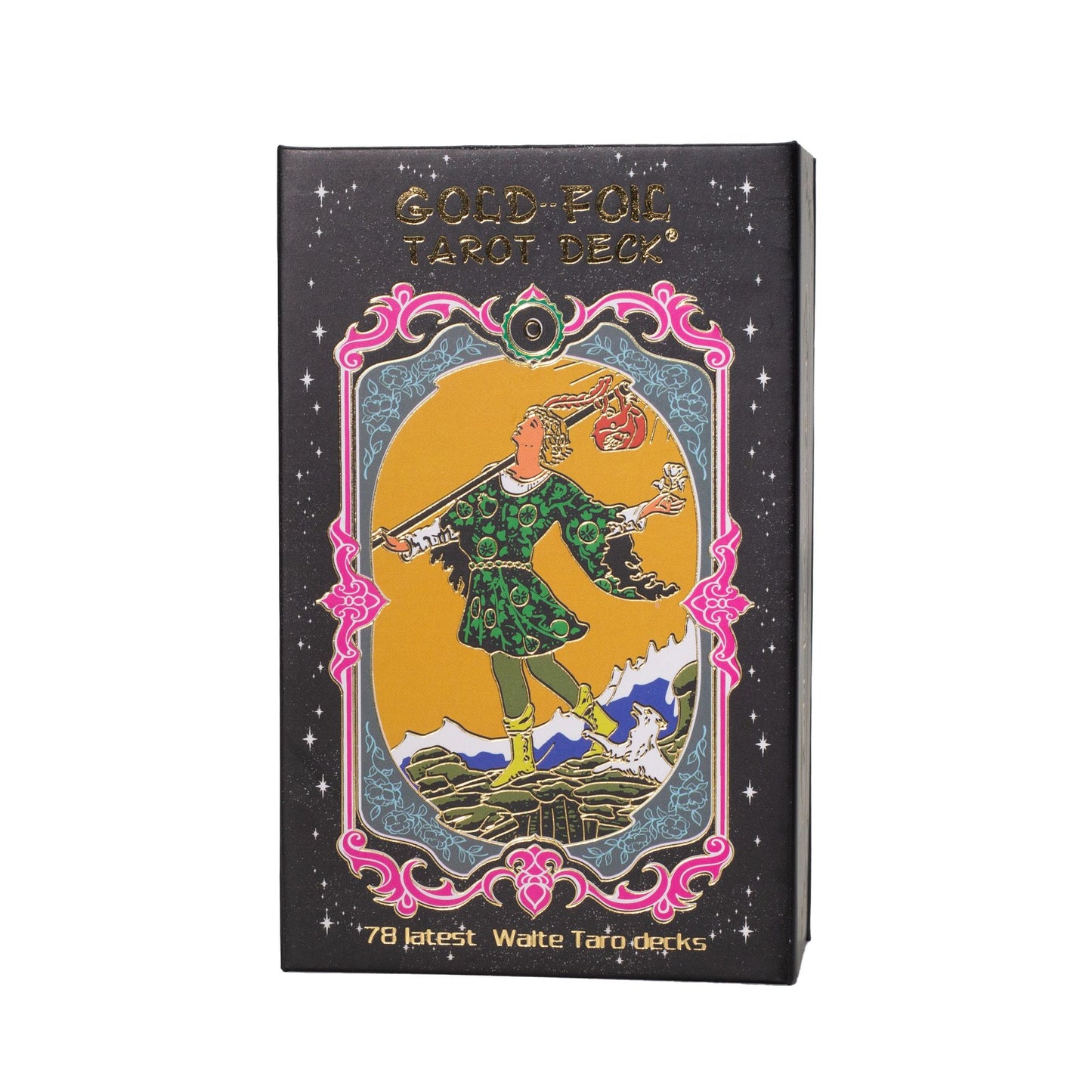 Jeu de cartes de tarot à feuille d’or