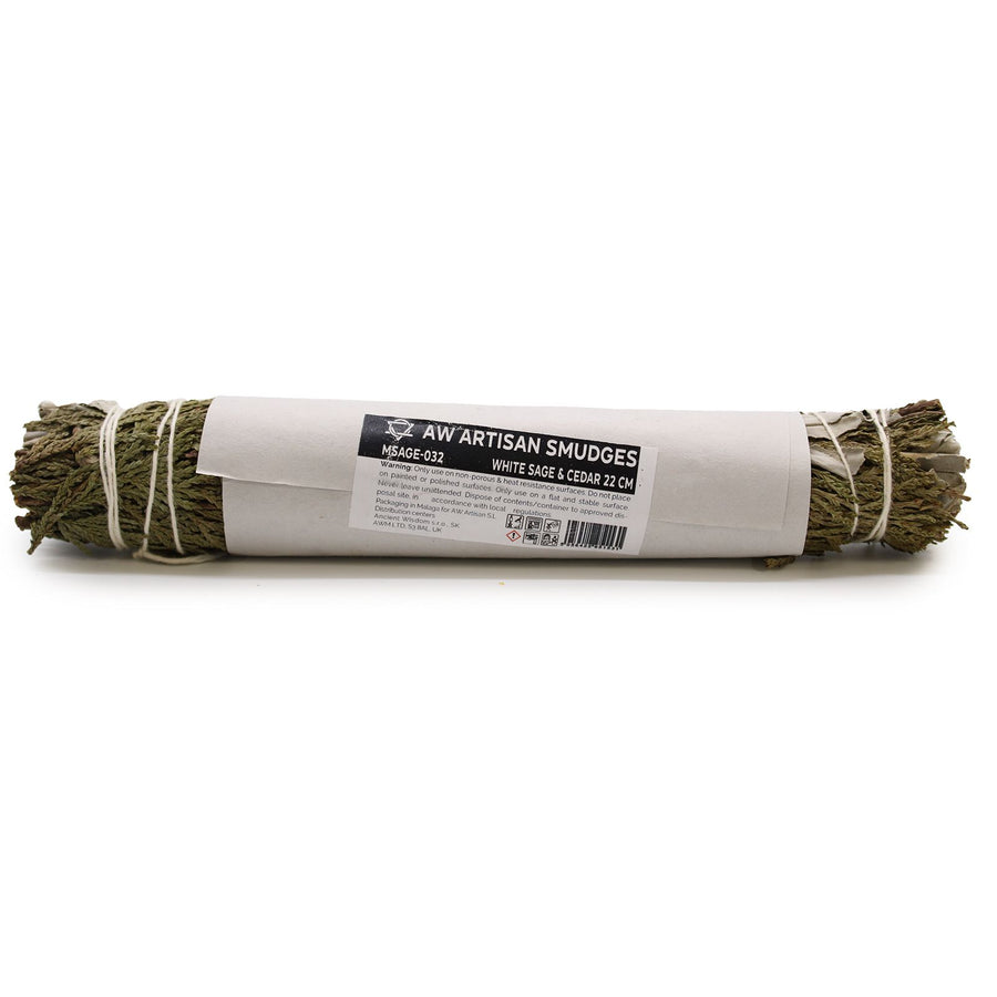 Fagot d’herbes — Sauge blanche & cèdre · 22 cm