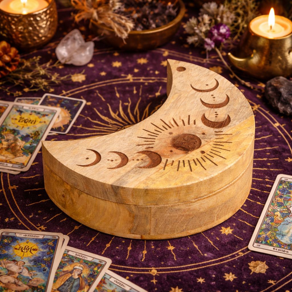 Coffret coulissant en forme de lune