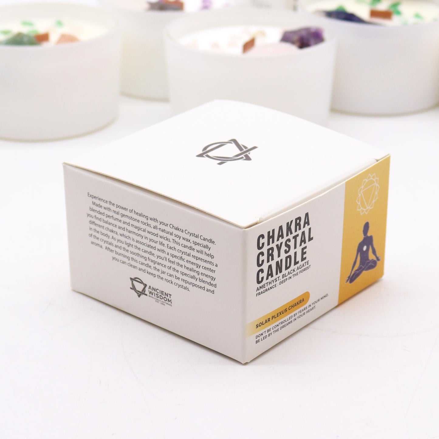 Bougies de cristal de chakra — Chakra du plexus solaire