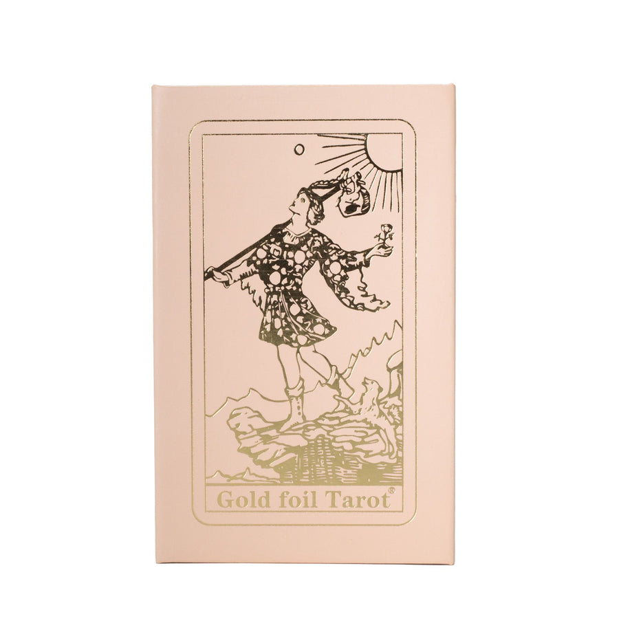 Jeu de tarot en coffret rose à feuille rubis