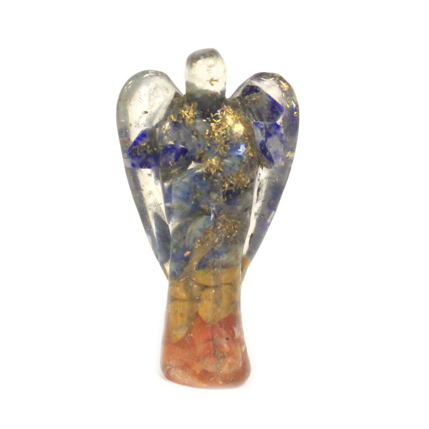 Orgonite ange — Éclats de pierres & cuivre · 50mm