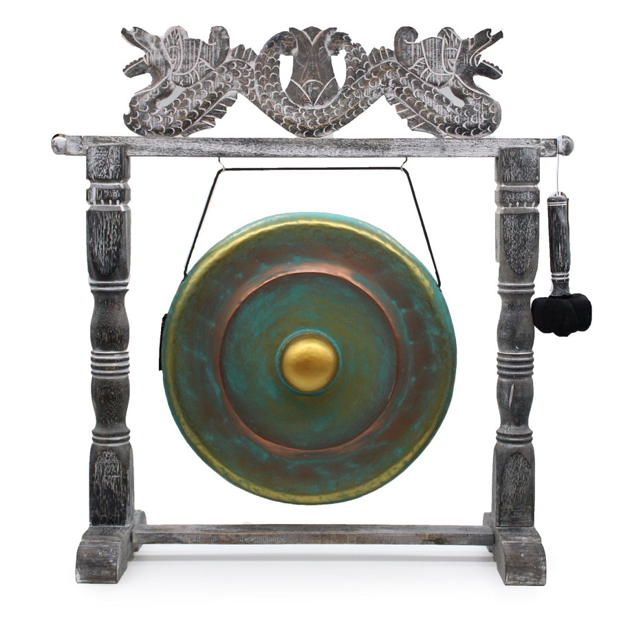 Gong de méditation format moyen sur socle — Vert · 50cm