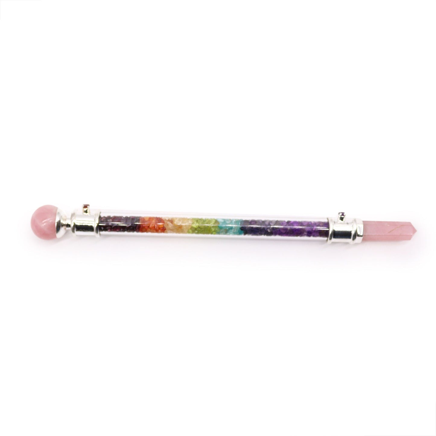 Baguette de soin de sept chakras — Quartz rose