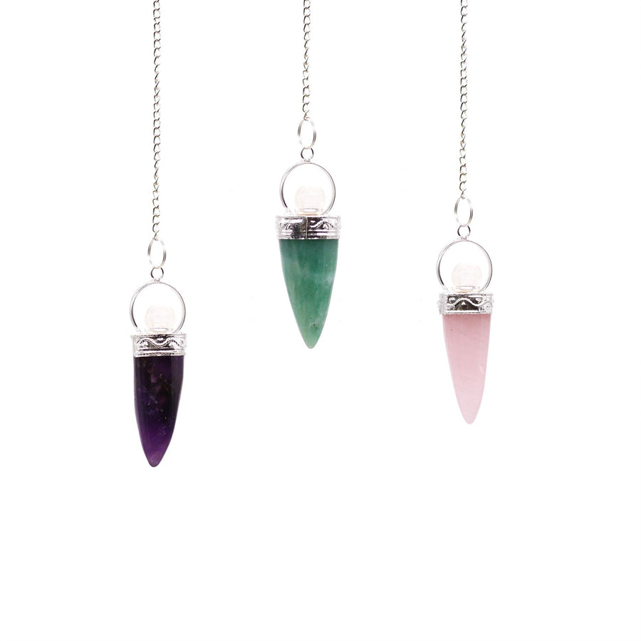 Pendule — Cône & anneau d’argent · Assortis