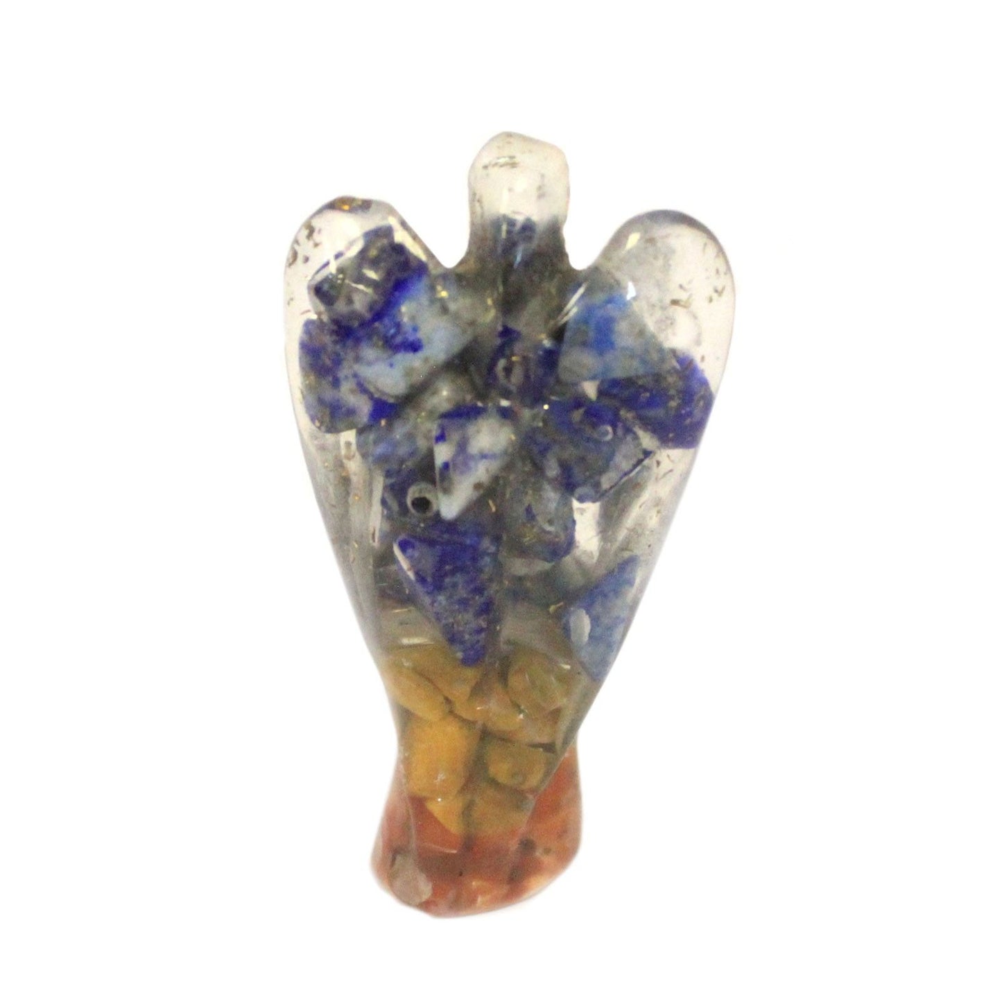 Orgonite ange — Éclats de pierres & cuivre · 50mm