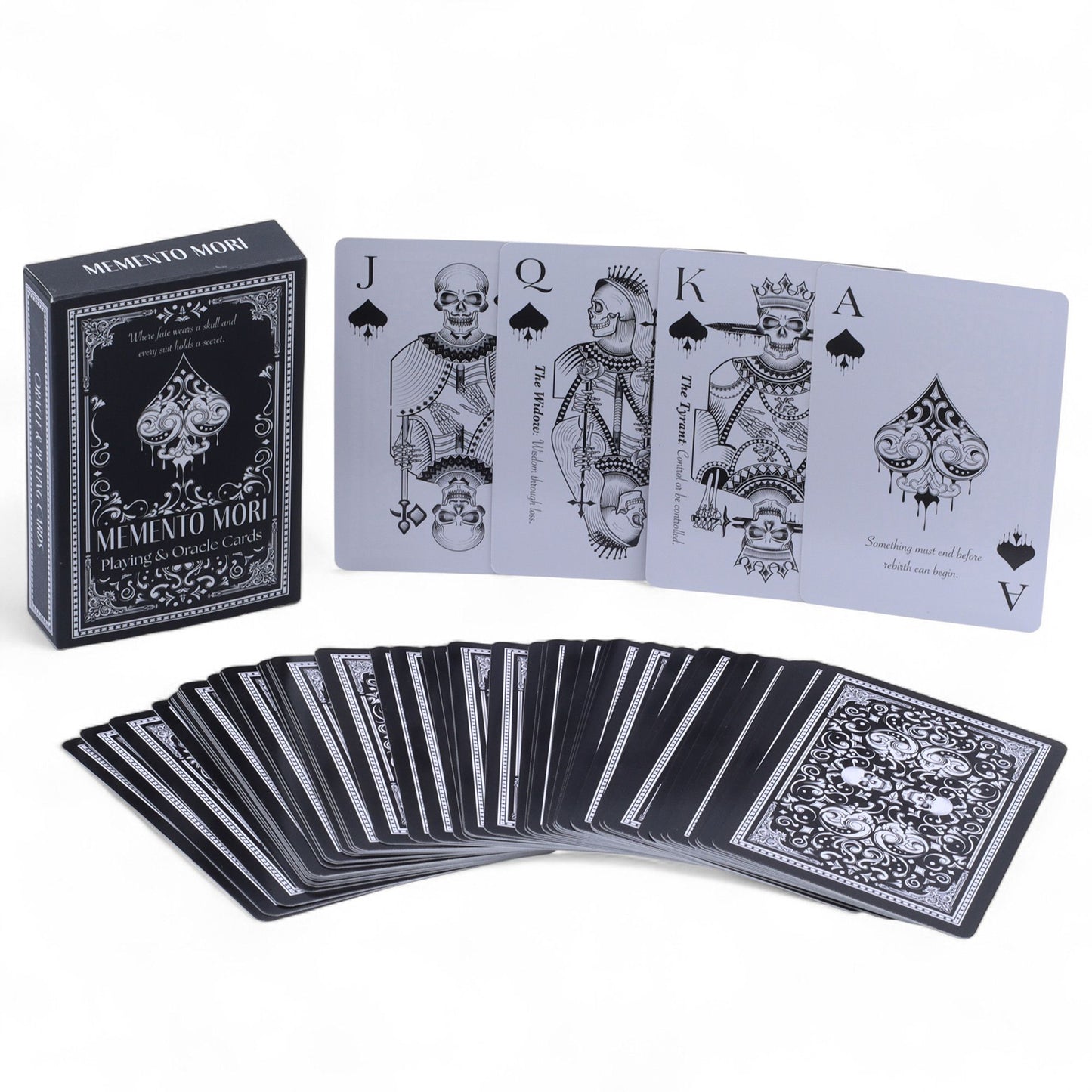 Memento Mori — Cartes de jeu & oracle gothiques