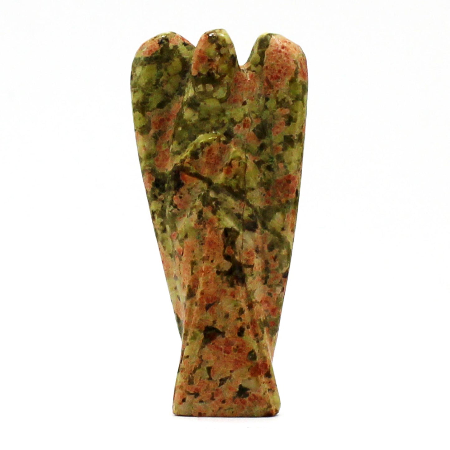 Ange sculpté main — Unakite