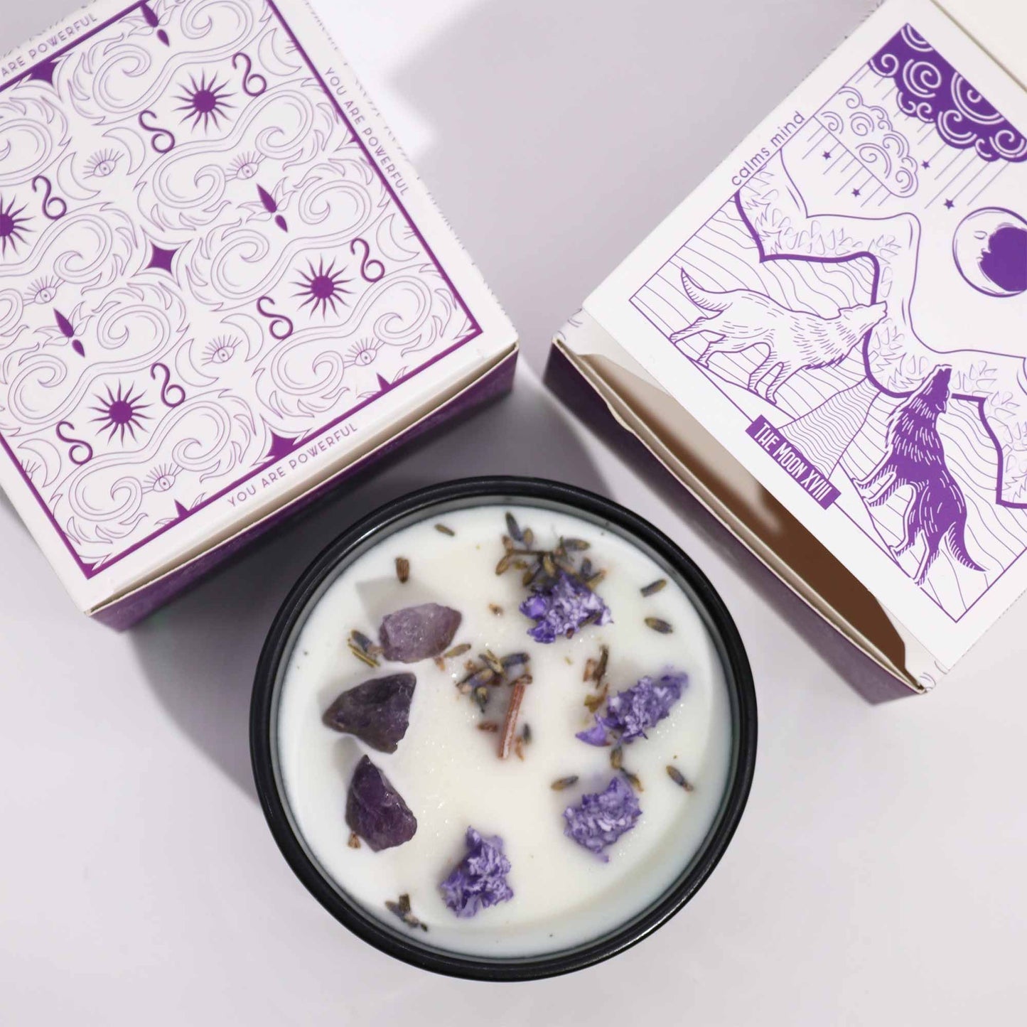 Bougie fleur magique de cristal — La Lune