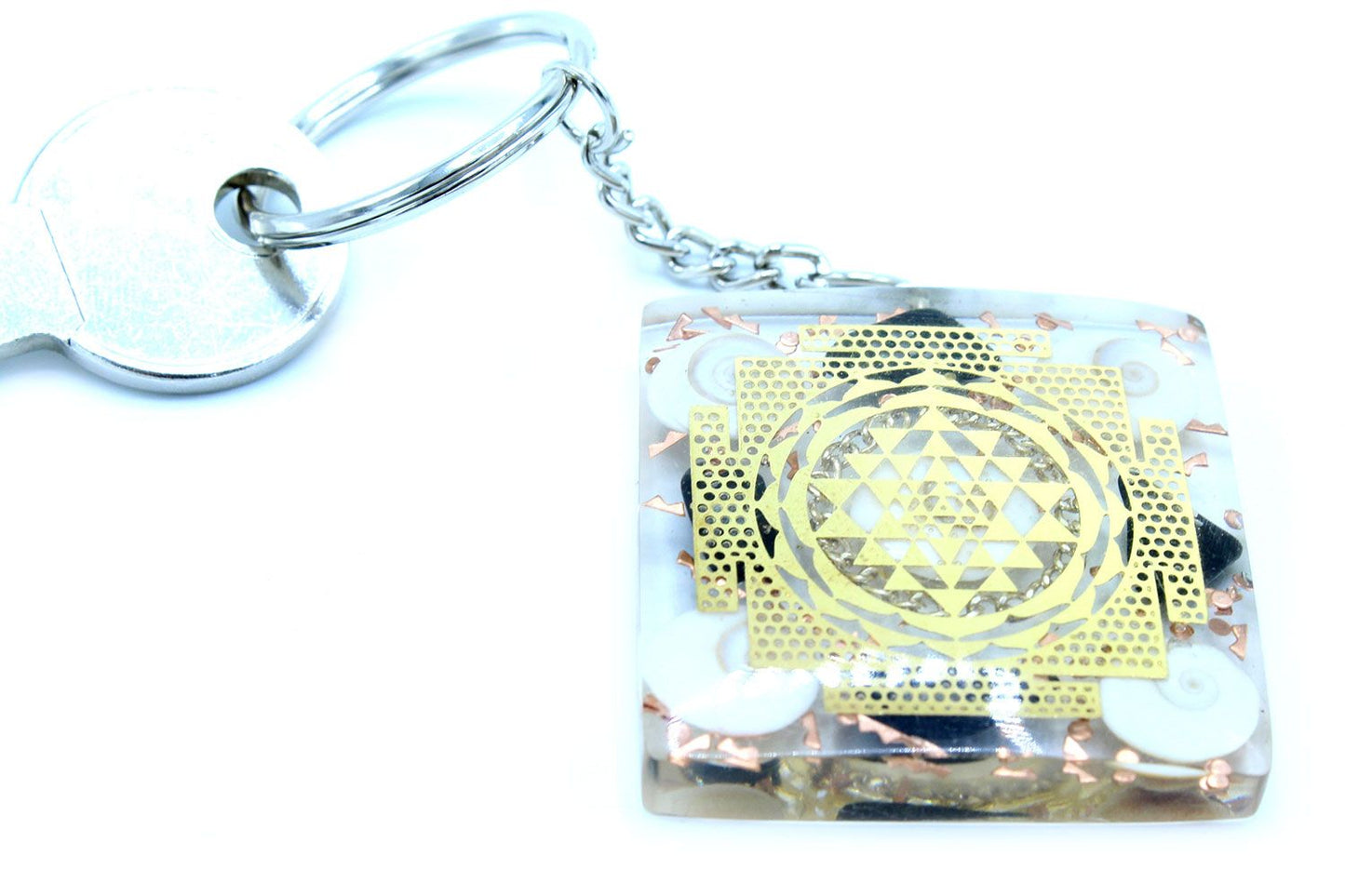 Porte-clés d’orgonite — Tourmaline · Protection du foyer