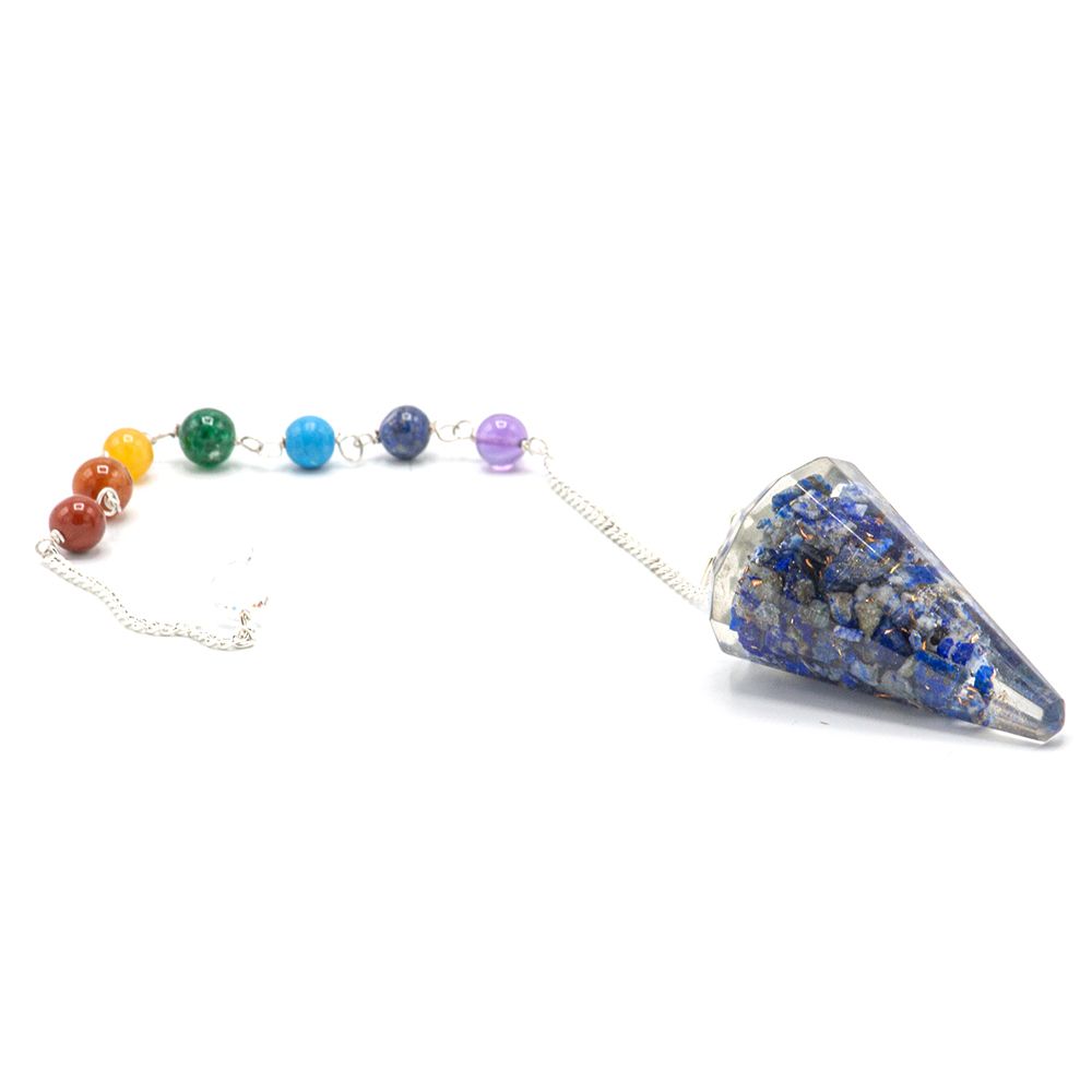 Pendule chakra d’orgonite — Lapis-lazuli