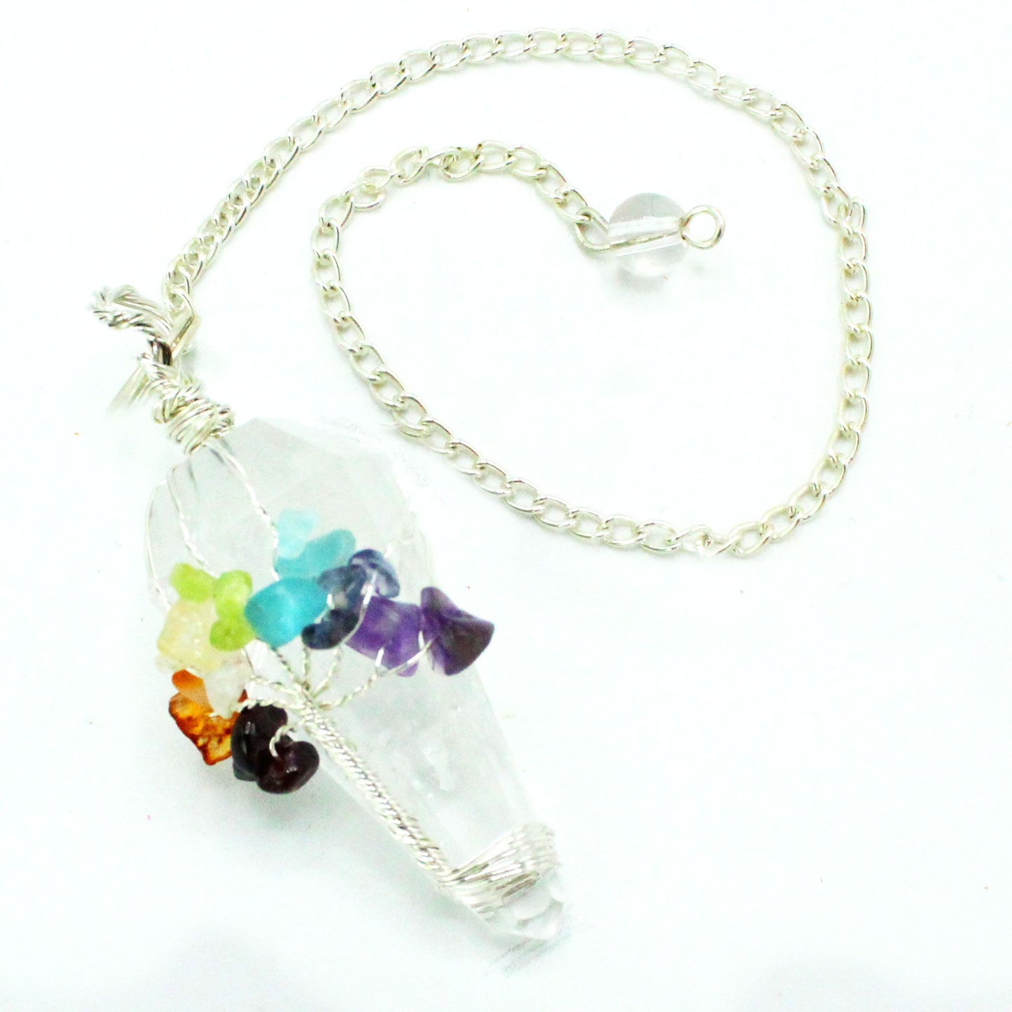 Pendule magique — Sept chakras · Cristal de roche