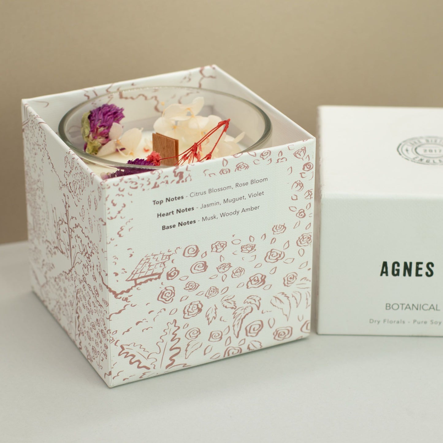 Bougie de cire de soja botanique — Roses of Sawrey