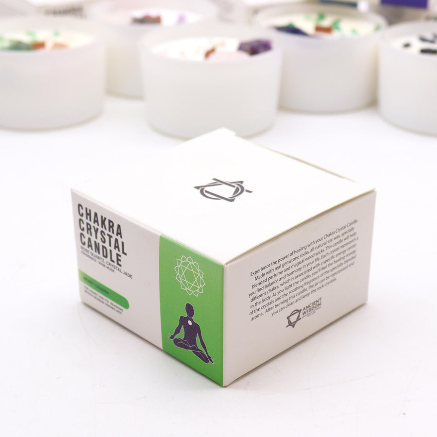 Bougies de cristal de chakra — Chakra du cœur