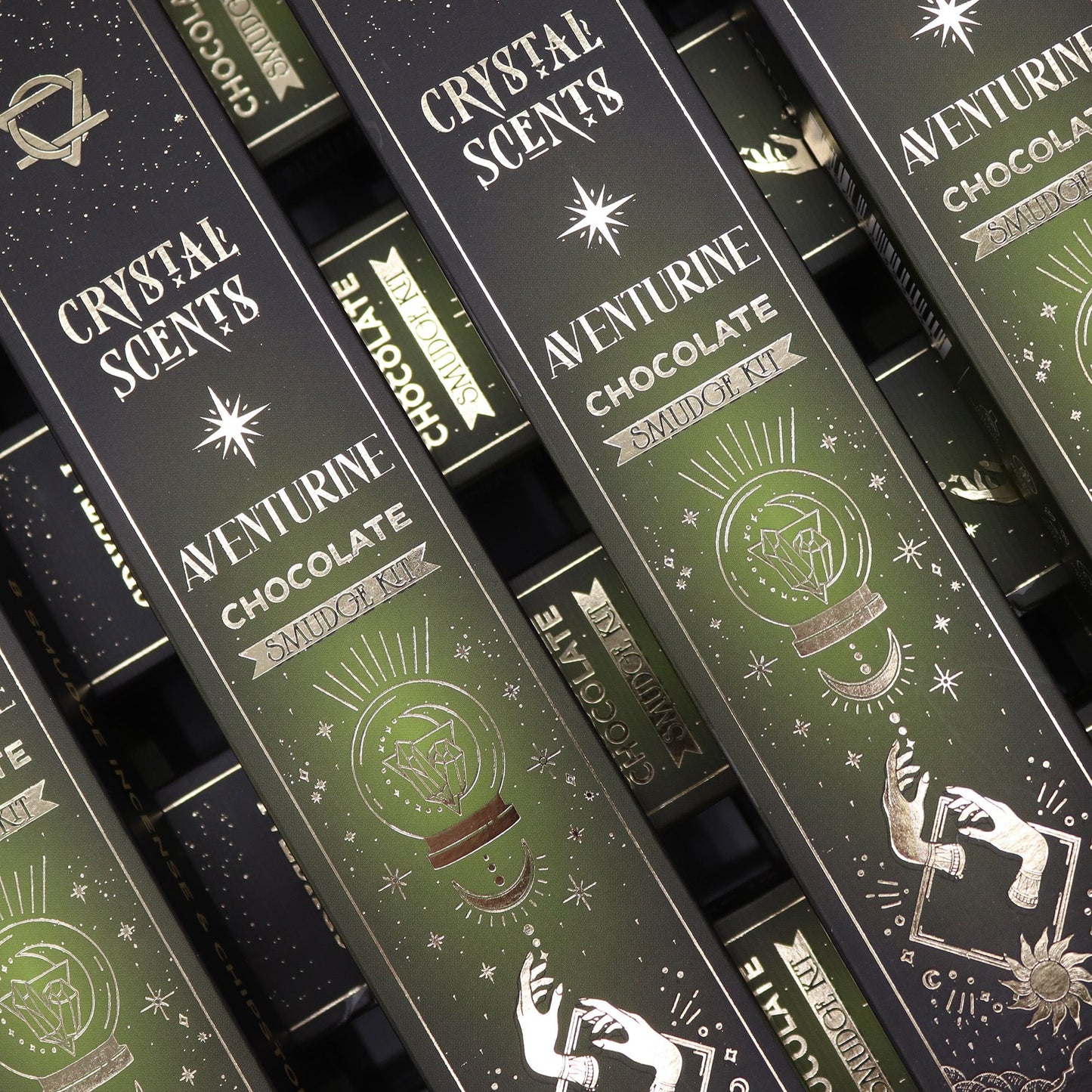 Fagot de fumigation à cristal d’aventurine — Chocolat