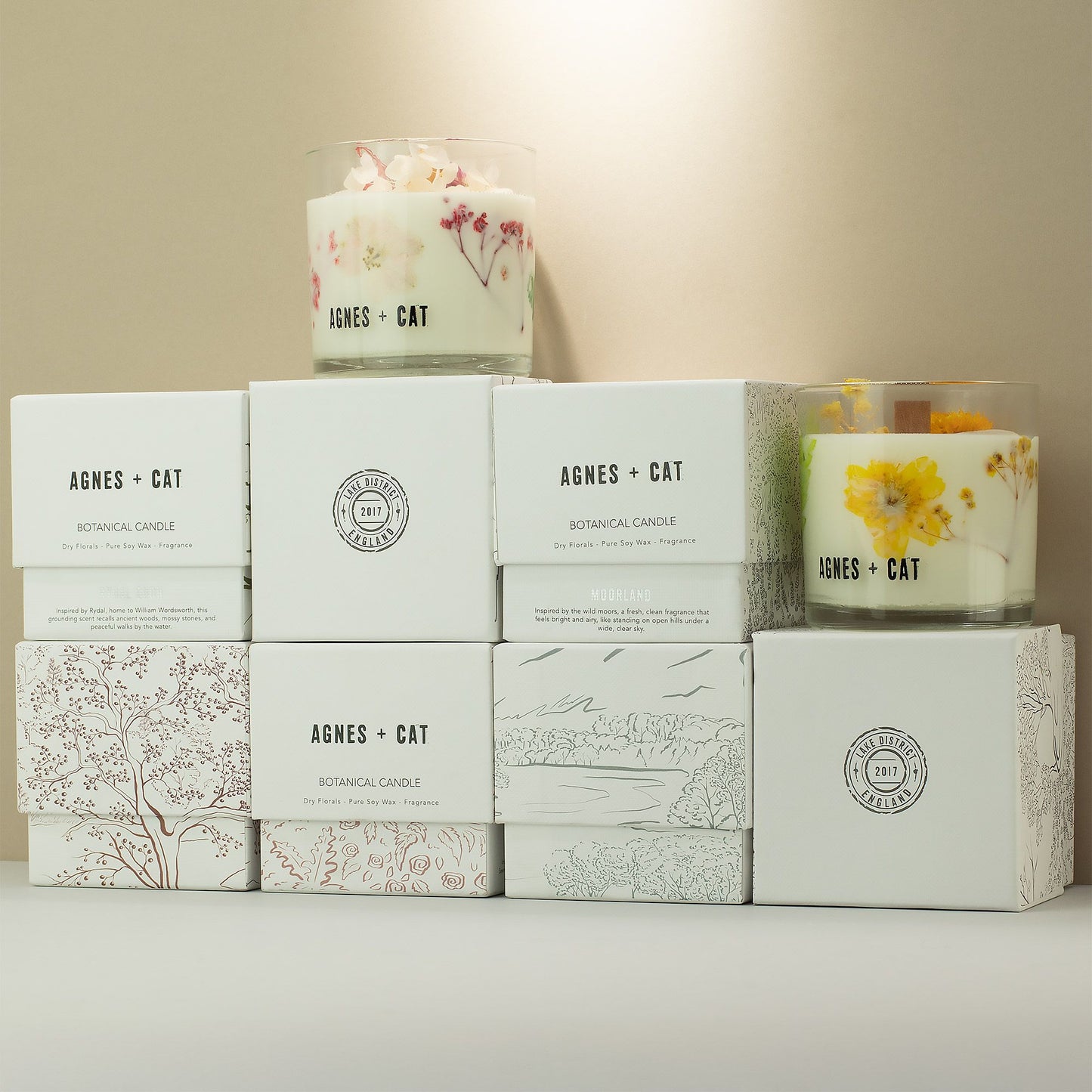 Bougie de cire de soja botanique — Roses of Sawrey