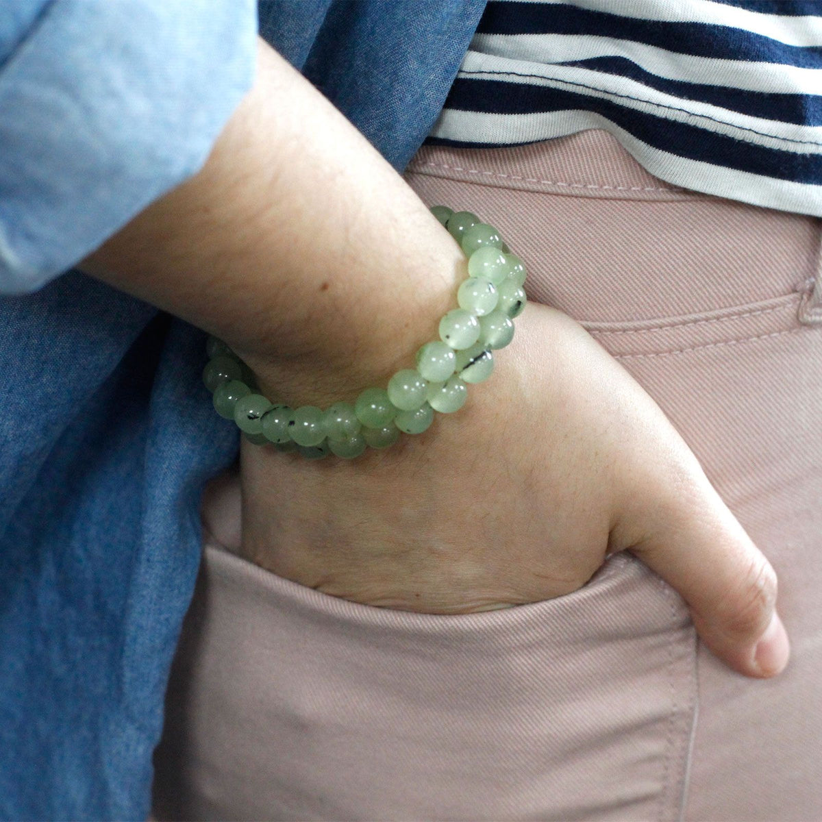 Bracelet en perles de jade — vue 2