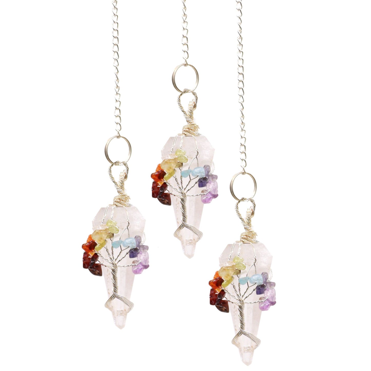 Pendule magique — Sept chakras · Cristal de roche