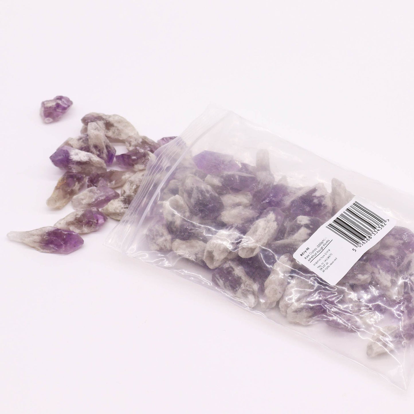 Cristaux bruts 500 g — Pointes brutes d’améthyste