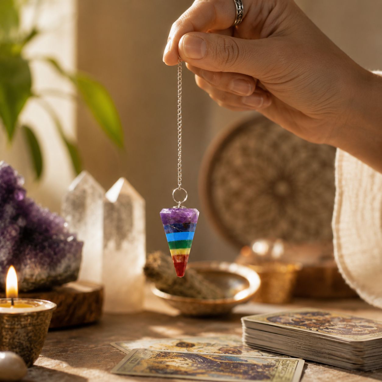 Pendule d’exception — Chakra sept pierres