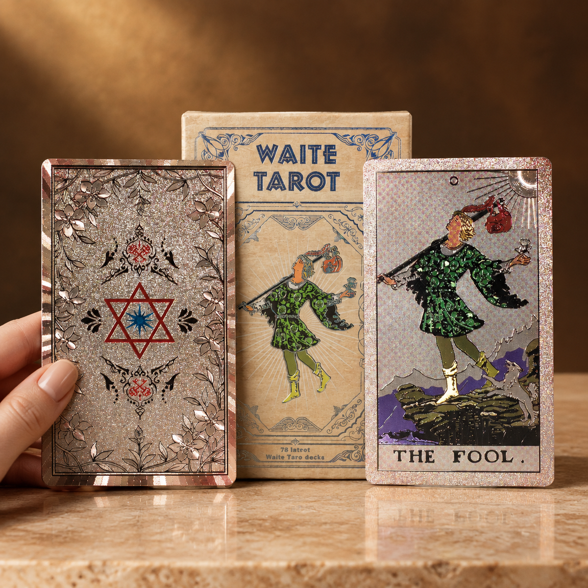 Jeu de tarot Waite, à feuille d’argent — vue 2
