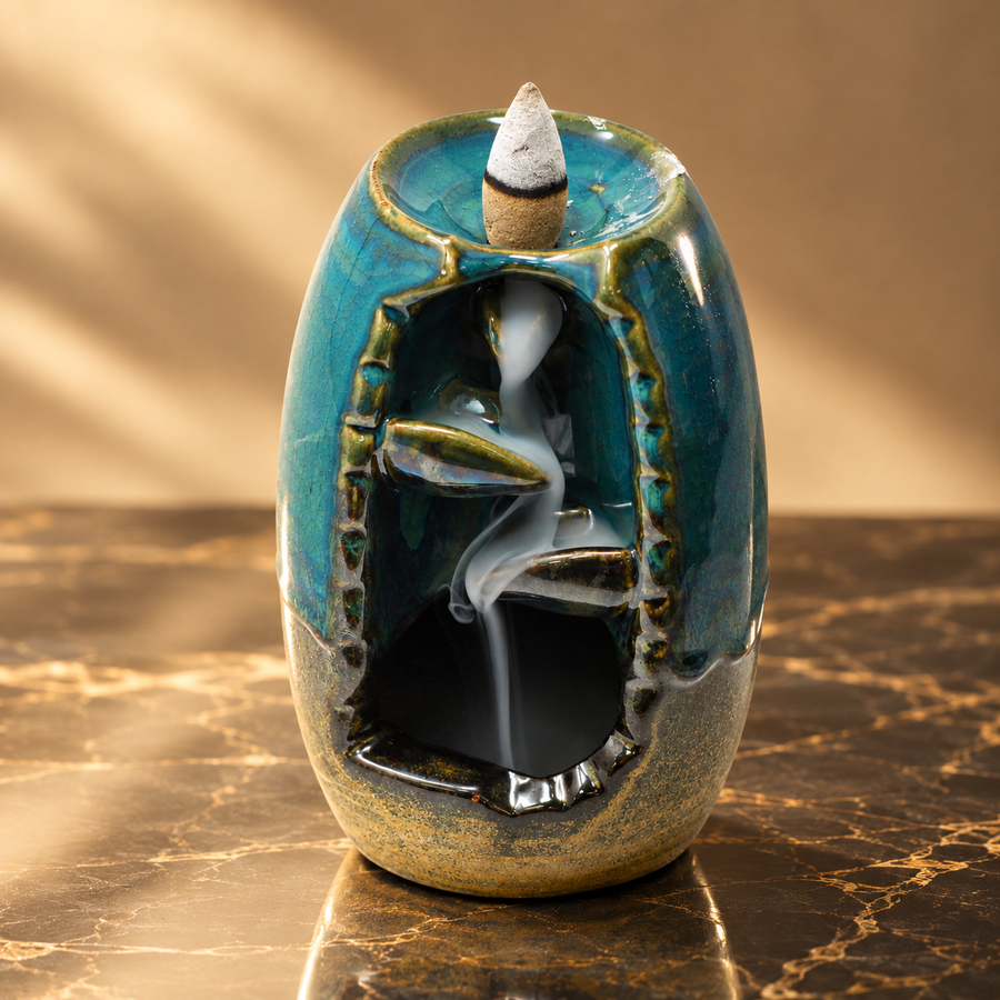 Brûleur d’encens à reflux vase et cascade
