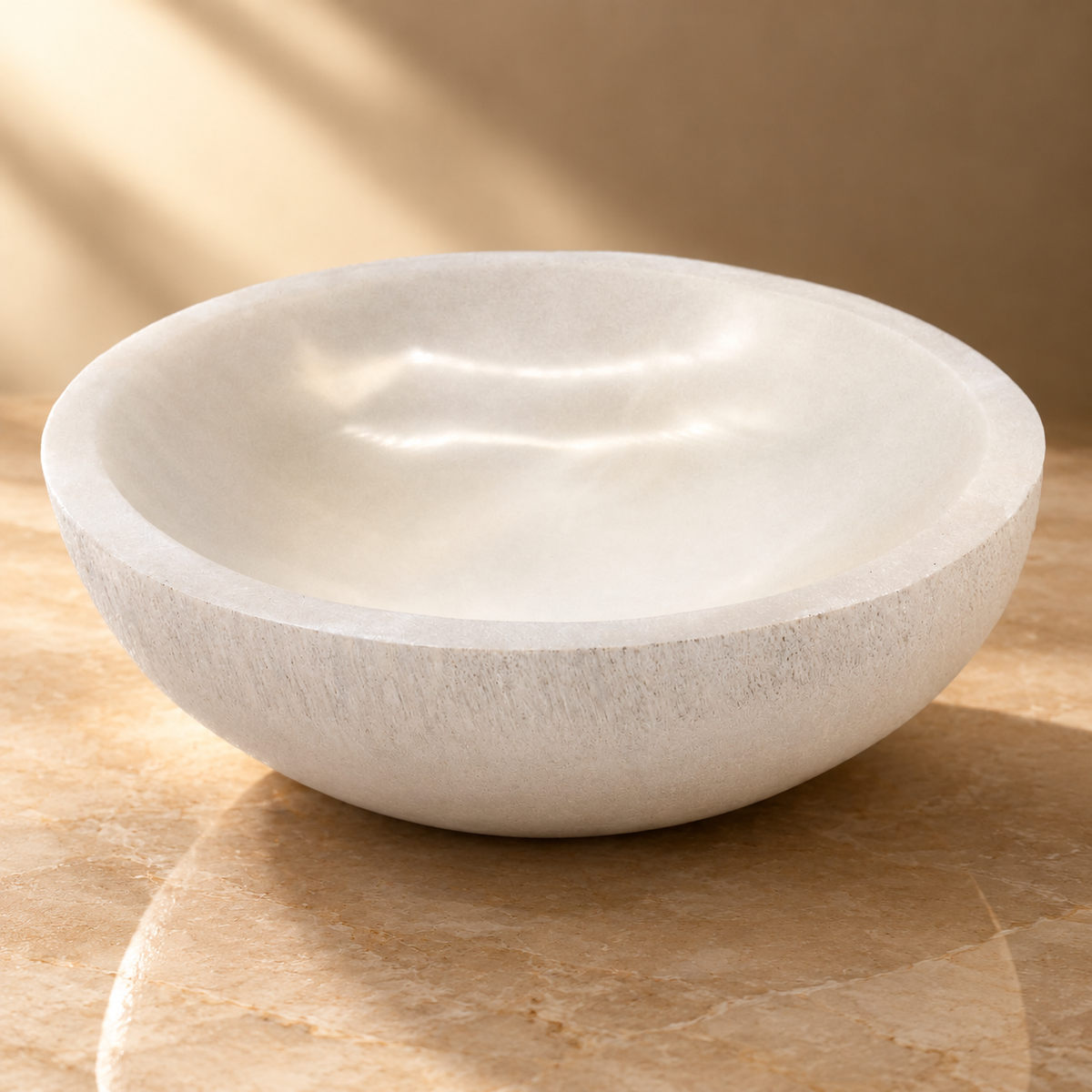 Coupe en sélénite ronde 15 cm