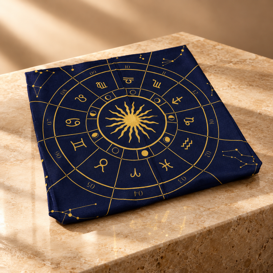 Tapis de lecture de tarot Zodiaque