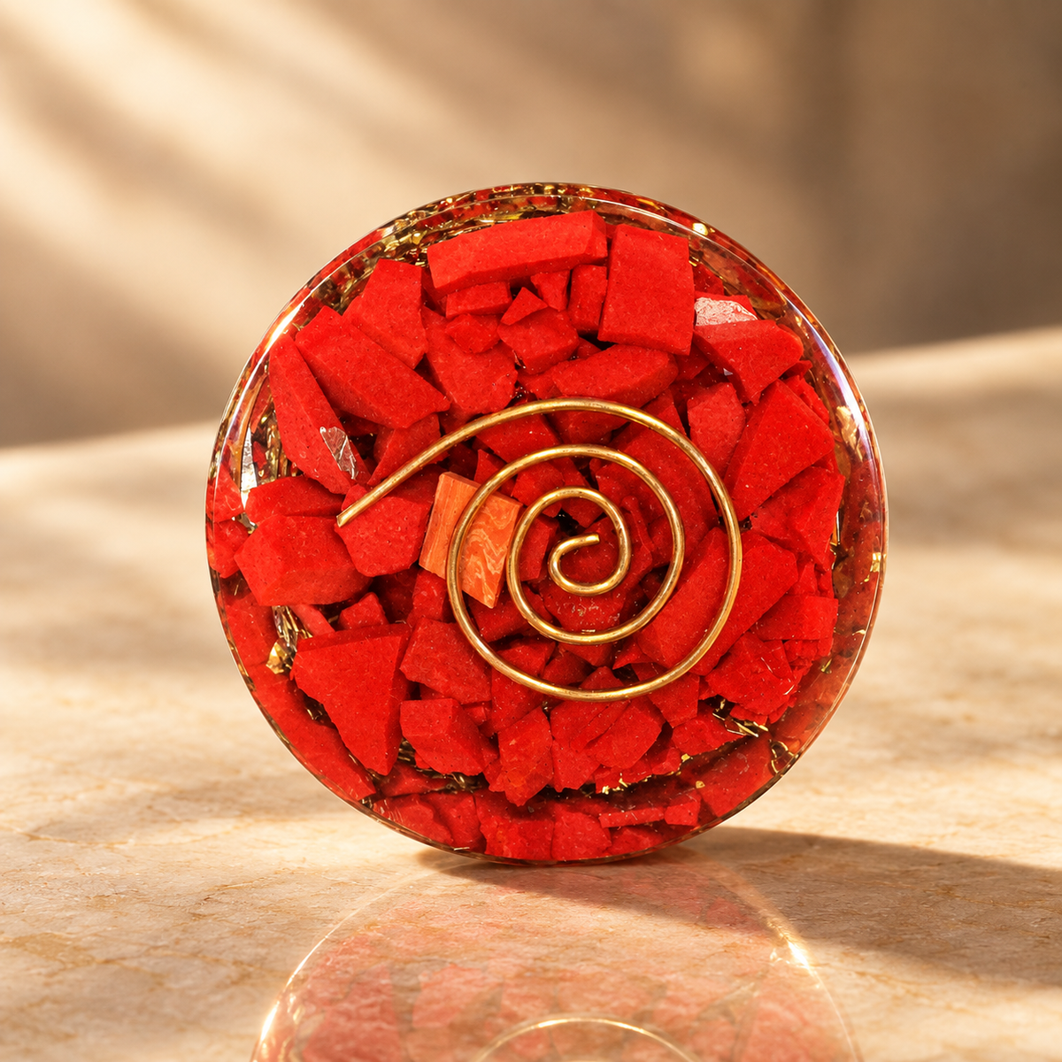 Cône d’orgonite éclats assortis 80 mm — vue 3