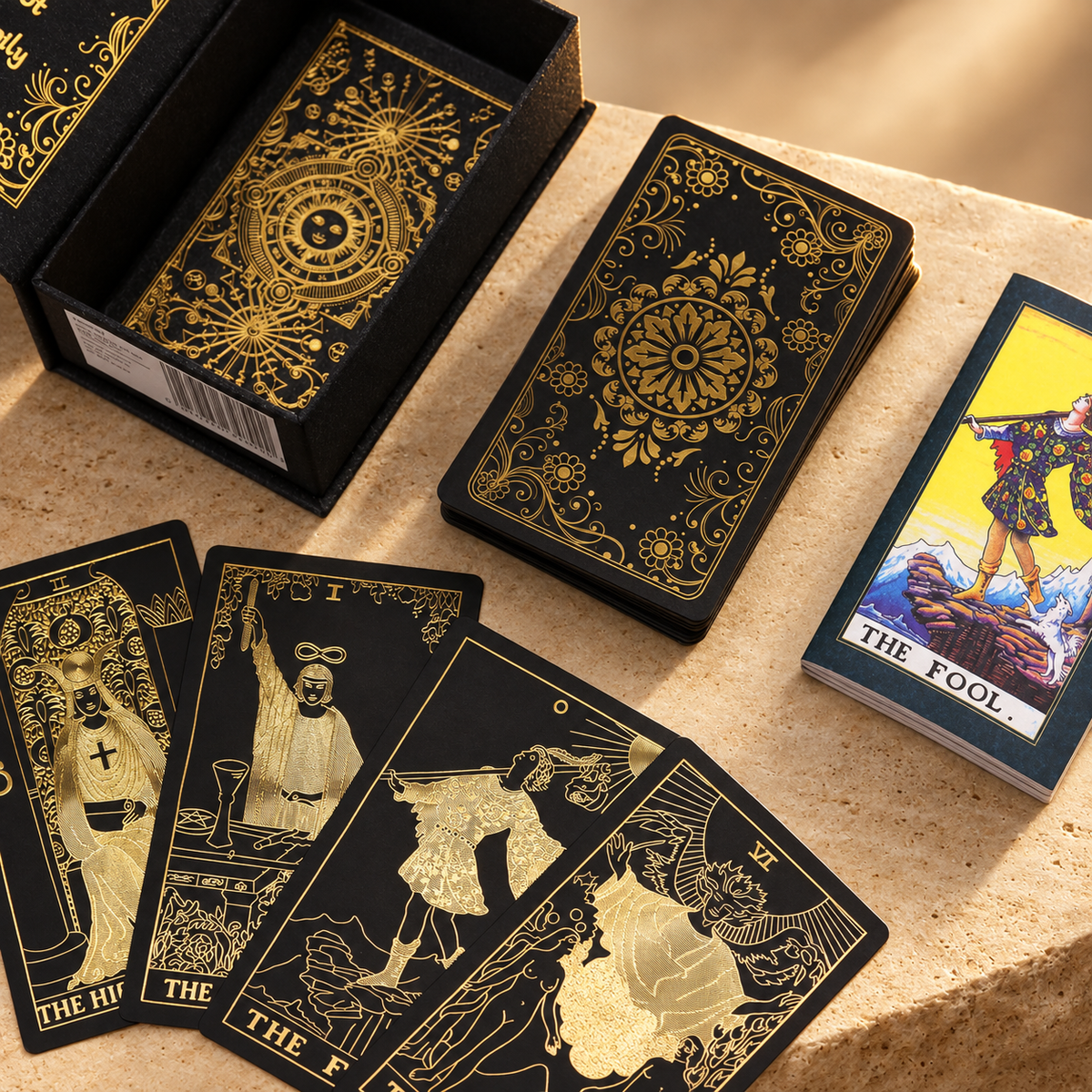 Jeu de tarot doré en coffret cadeau — vue 2