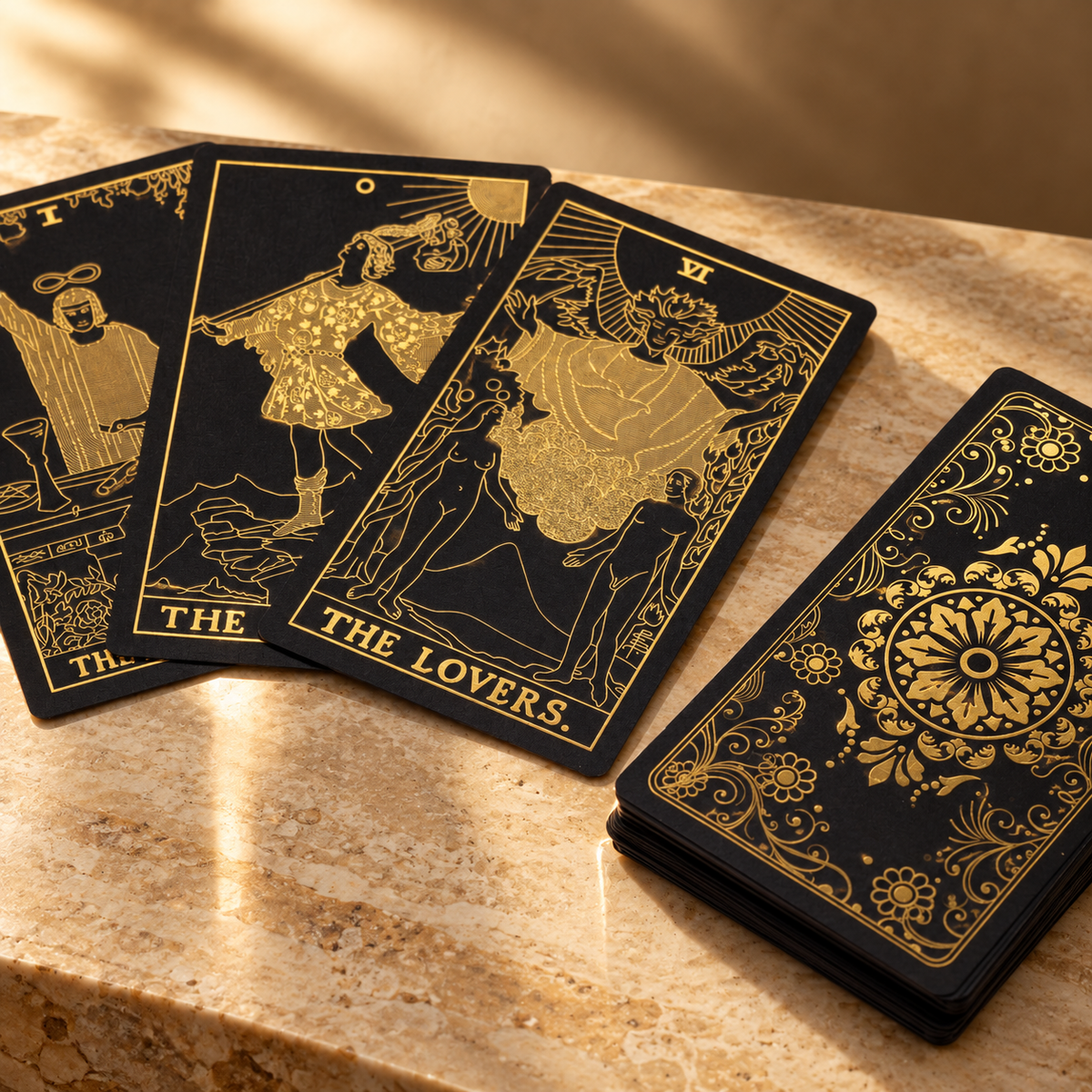 Jeu de tarot doré en coffret cadeau — vue 3