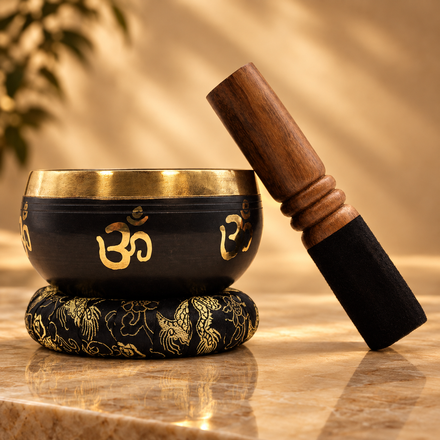 Jeu de bols chantants yoga Om