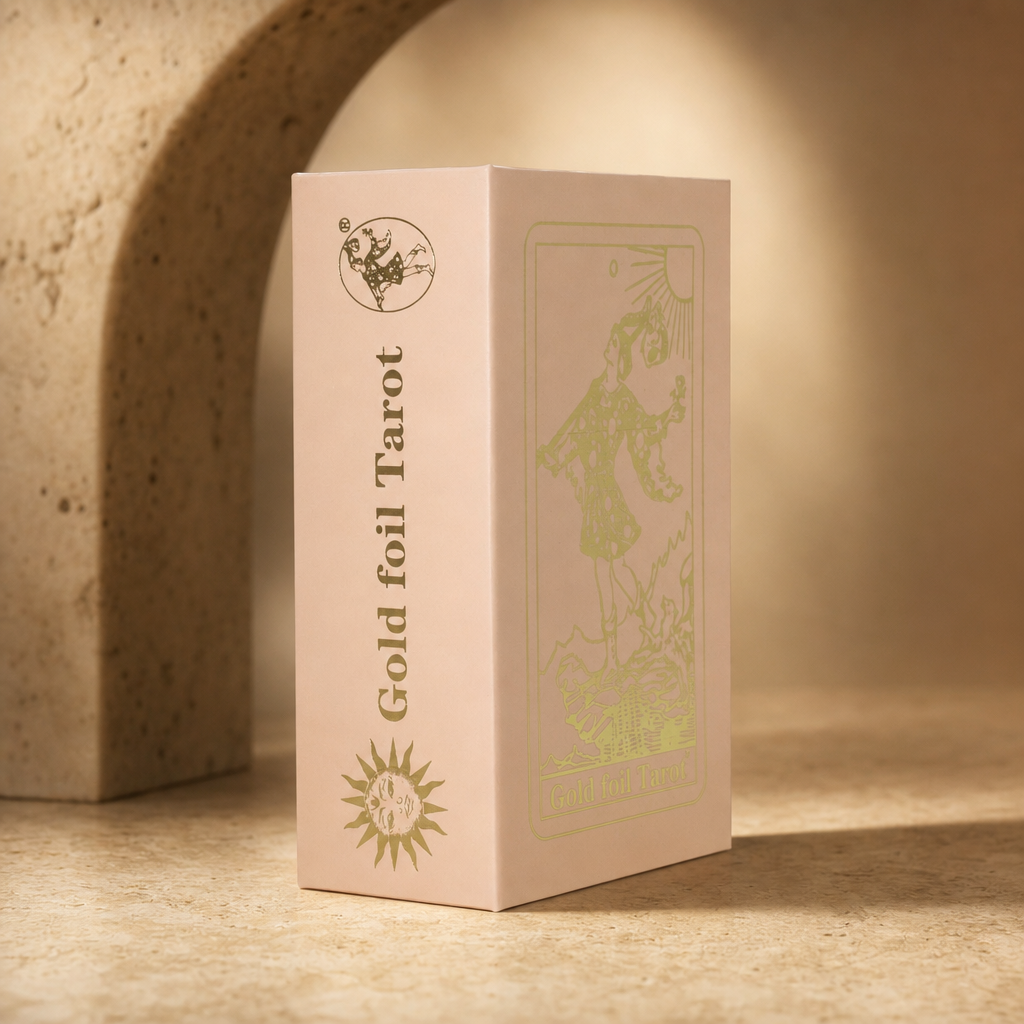 Jeu de tarot en coffret rose, feuille rubis — vue 2
