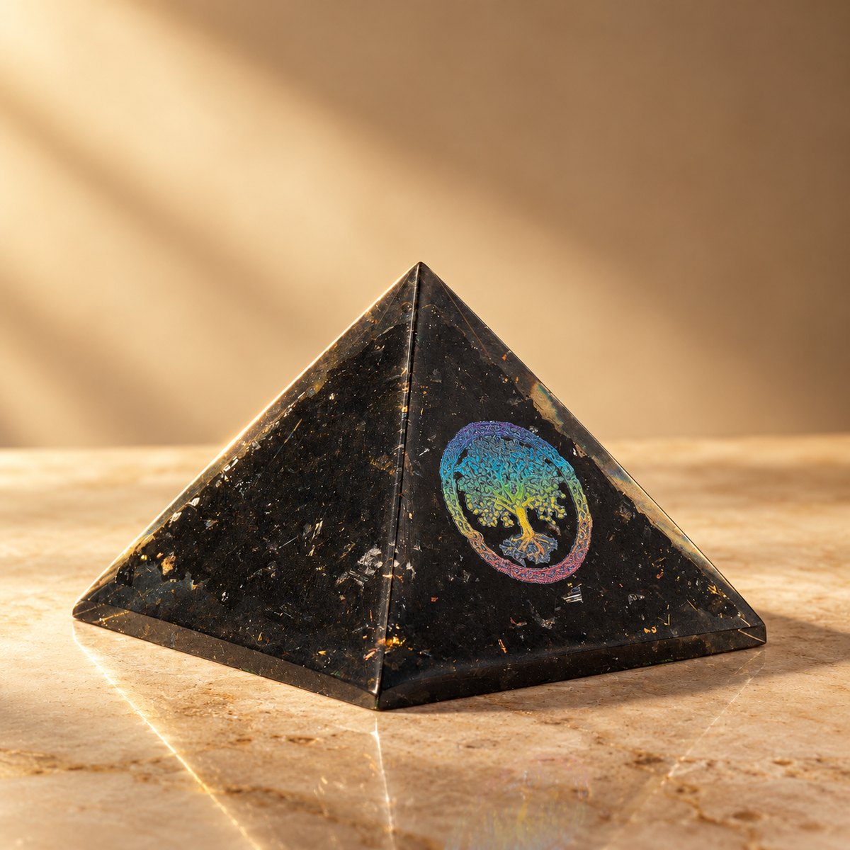 Petite pyramide d’orgonite arbre de vie 5 cm — vue 2