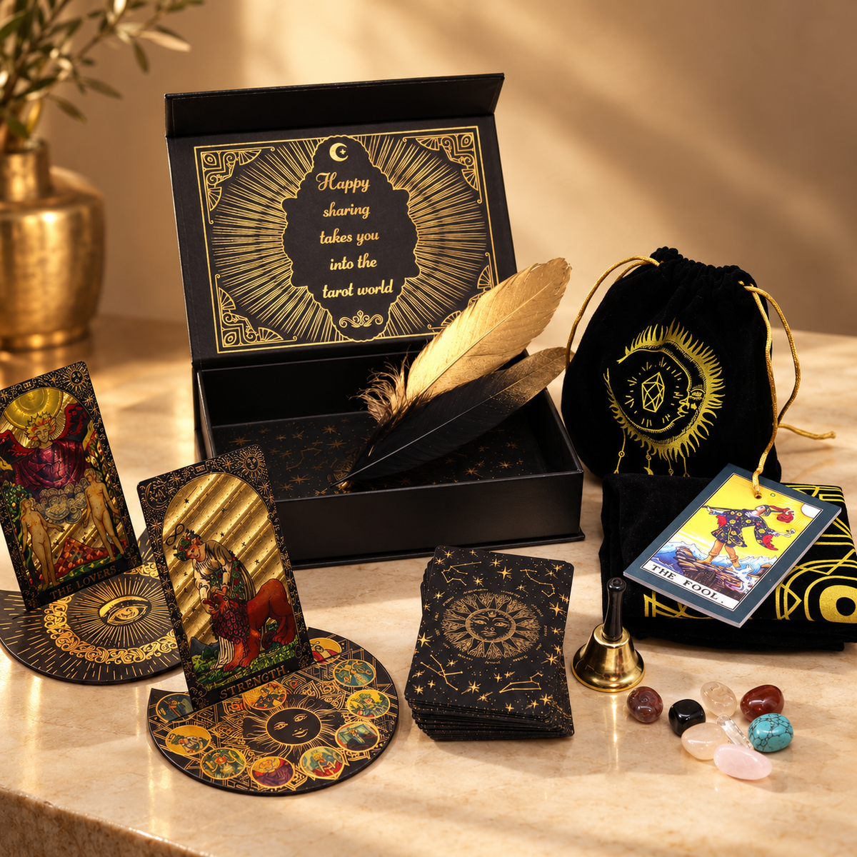 Jeu de tarot Que la magie commence, à feuille dorée — vue 2