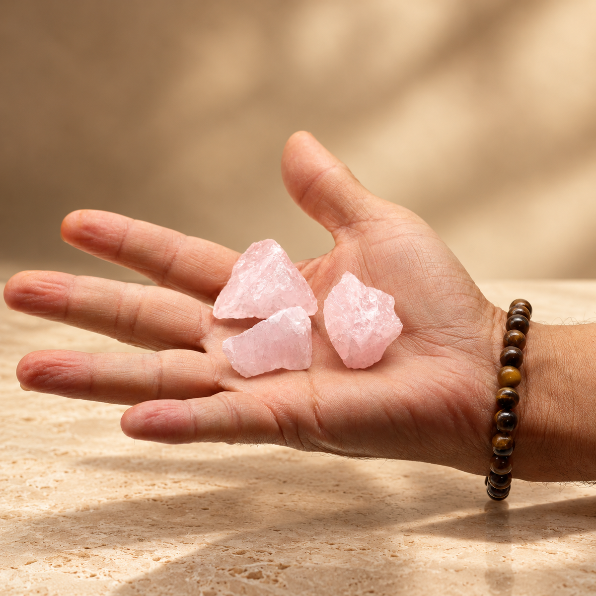 Cristaux bruts en quartz rose 500 g — vue 3