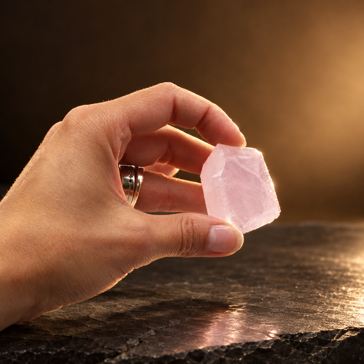 Pointes polies de quartz rose indien, sachet de 500 g — vue 4