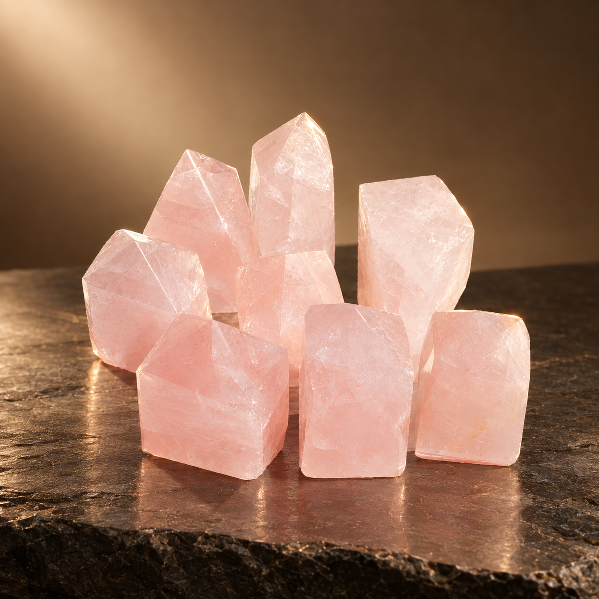 Pointes polies de quartz rose indien, sachet de 500 g — vue 3