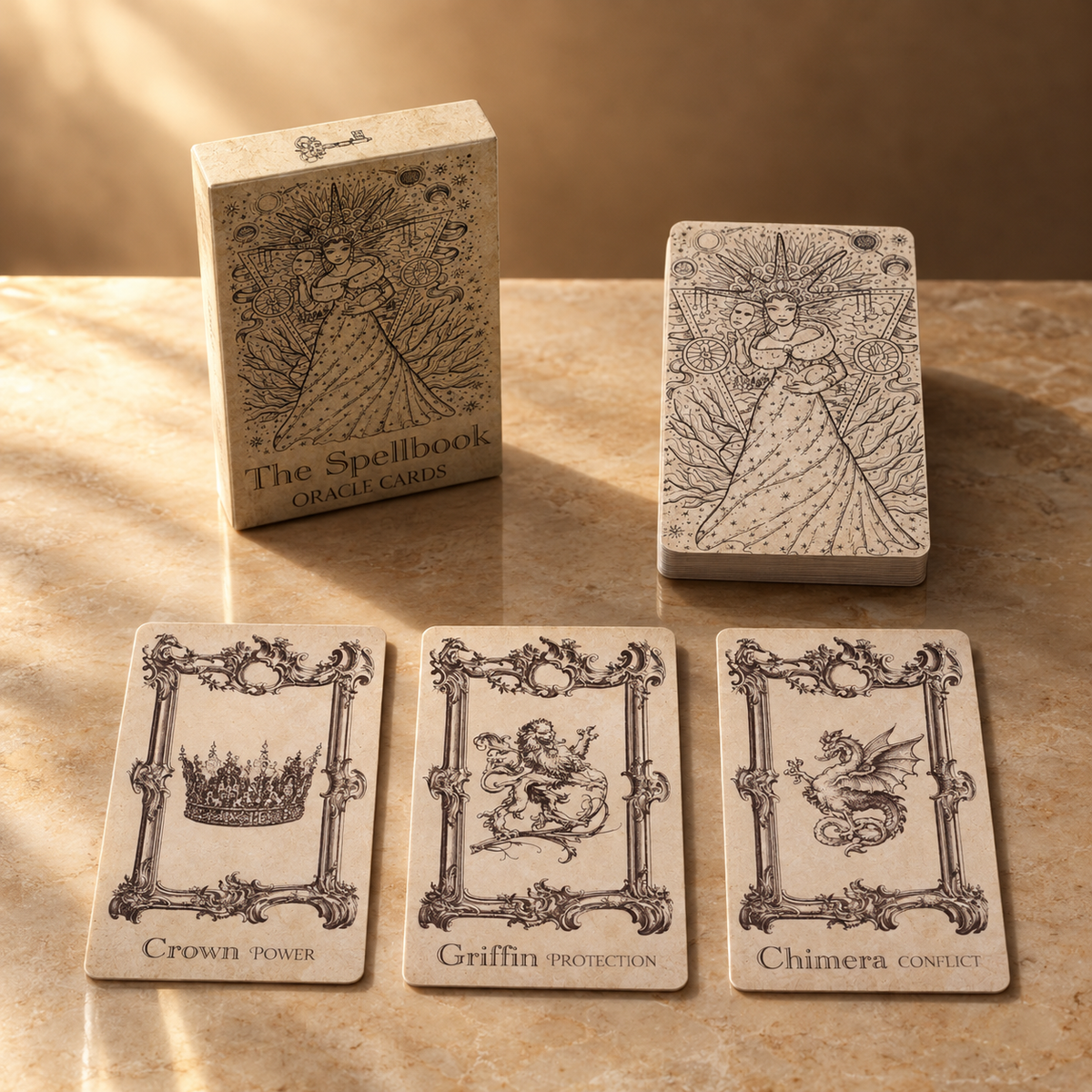 Kit baby witch, protection et premiers rituels — cartes oracle Grimoire