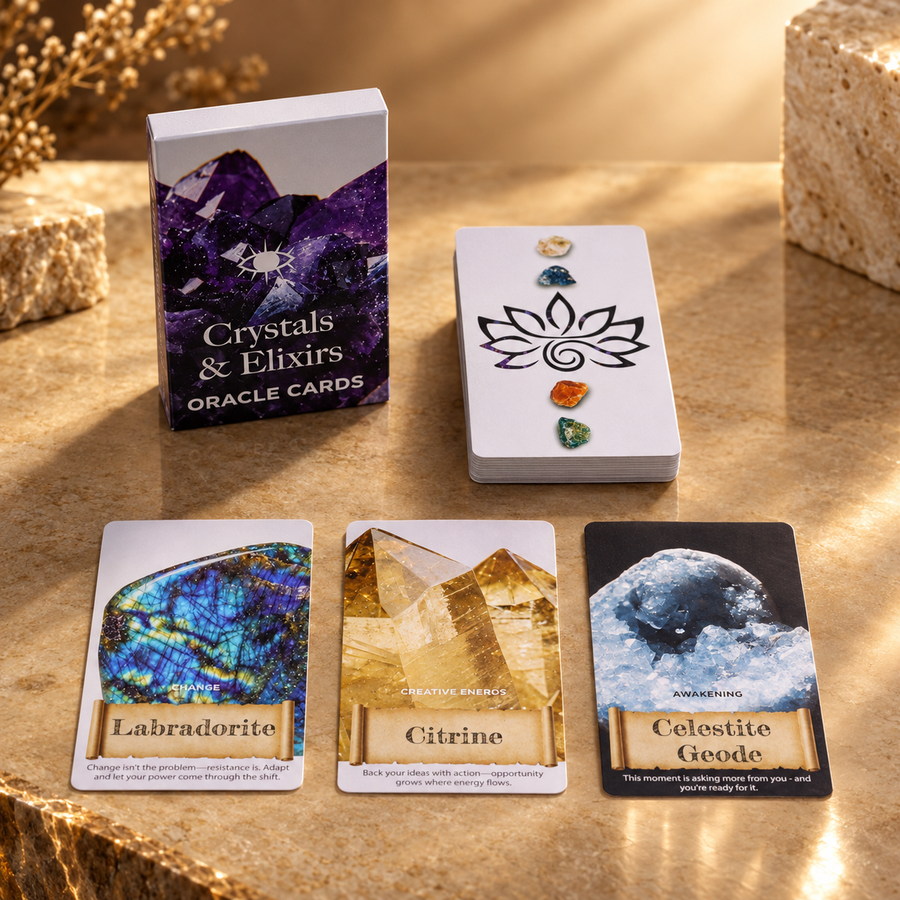 Cartes oracle d’énergie Cristaux & Élixirs